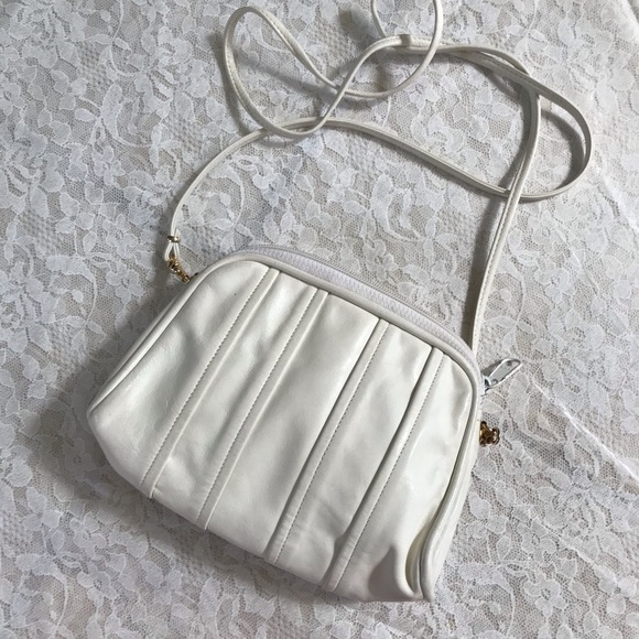 Vintage Mr Leather ivory white mini bag - Picture 1 of 3